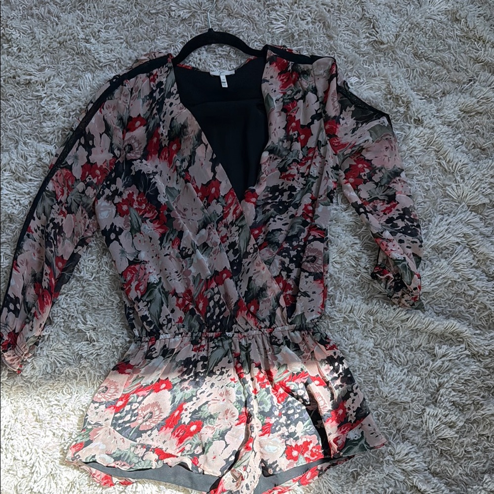 Floral Long Sleeve Romper